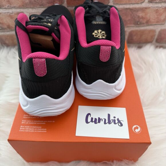 NIKE Flex Experience RN 11 NN Black/Gold/White Wmns‎ Sz 10 (Men 8.5) DD9283 011 - Picture 7 of 8